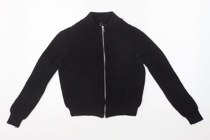 Womens UK Size 8 Atmosphere Black Full Zip Jumper