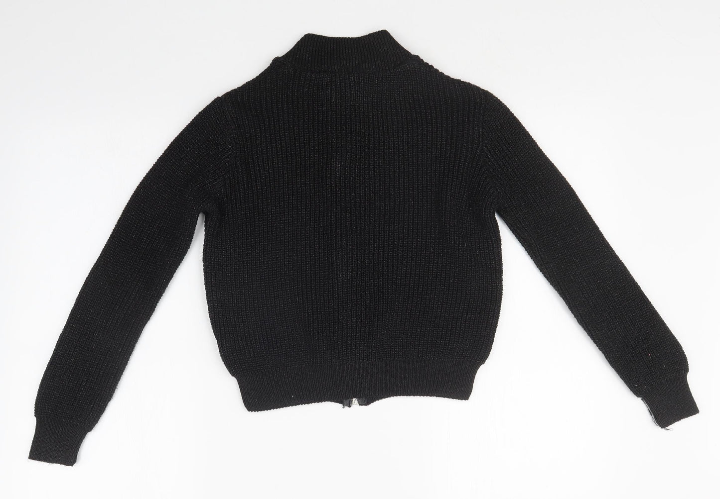 Womens UK Size 8 Atmosphere Black Full Zip Jumper