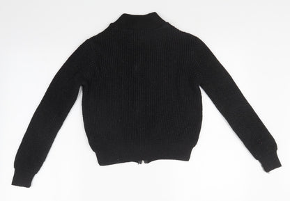 Womens UK Size 8 Atmosphere Black Full Zip Jumper