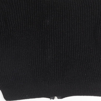 Womens UK Size 8 Atmosphere Black Full Zip Jumper