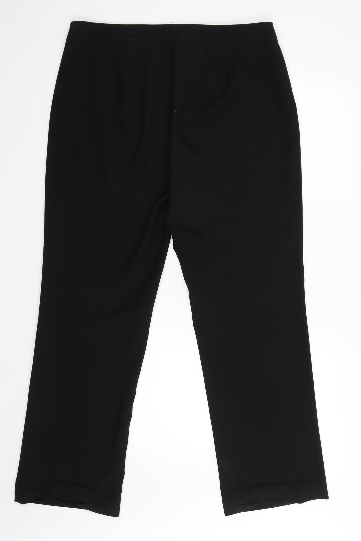 Womens UK Size 12 F&F Relaxed Fit  Black Trousers