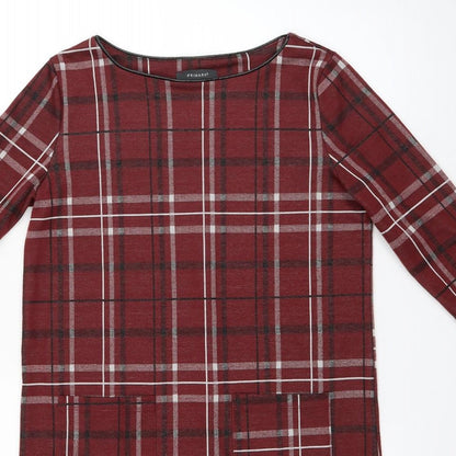 Primark Womens Red Plaid  Pullover Jumper Size 8