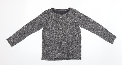 NEXT Girls Black Spotted  Basic T-Shirt Size 11 Years