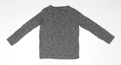 NEXT Girls Black Spotted  Basic T-Shirt Size 11 Years