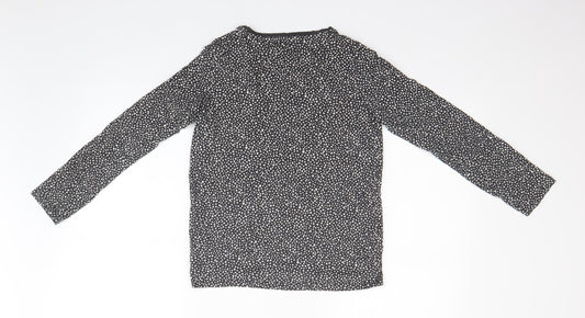 NEXT Girls Black Spotted  Basic T-Shirt Size 11 Years