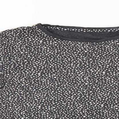 NEXT Girls Black Spotted  Basic T-Shirt Size 11 Years