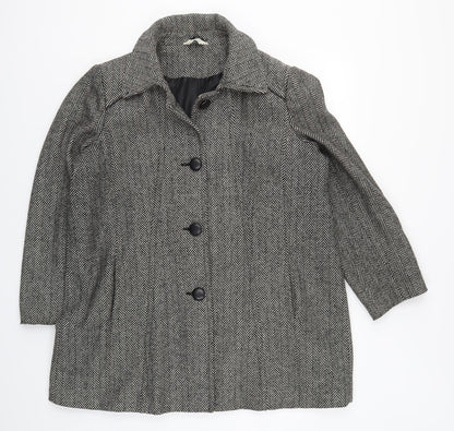 Womens UK Size 10 Special Collection Grey Pea Coat