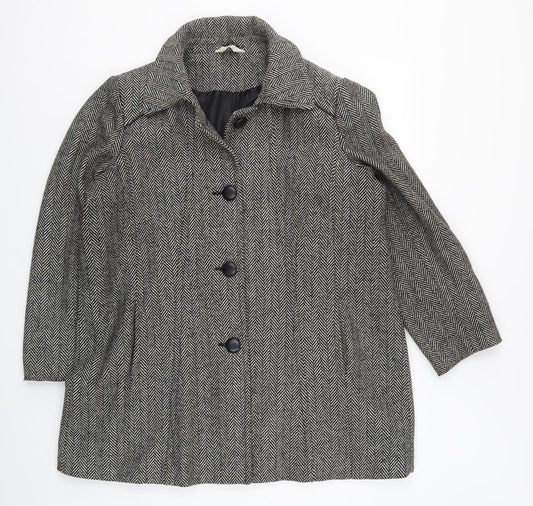 Womens UK Size 10 Special Collection Grey Pea Coat