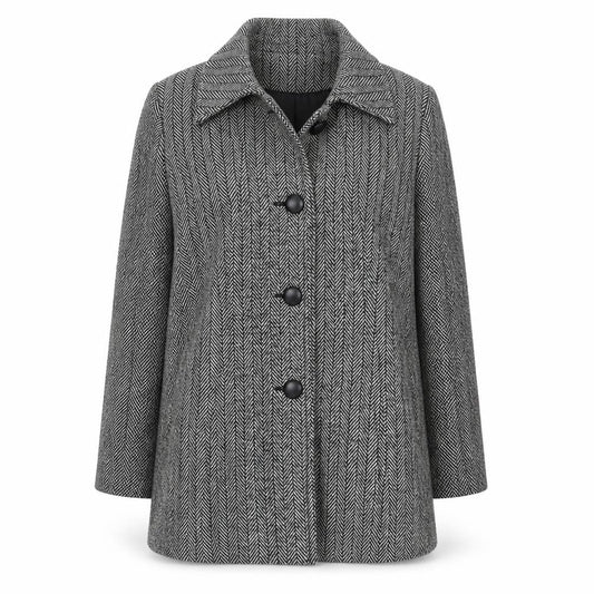 Womens UK Size 10 Special Collection Grey Pea Coat