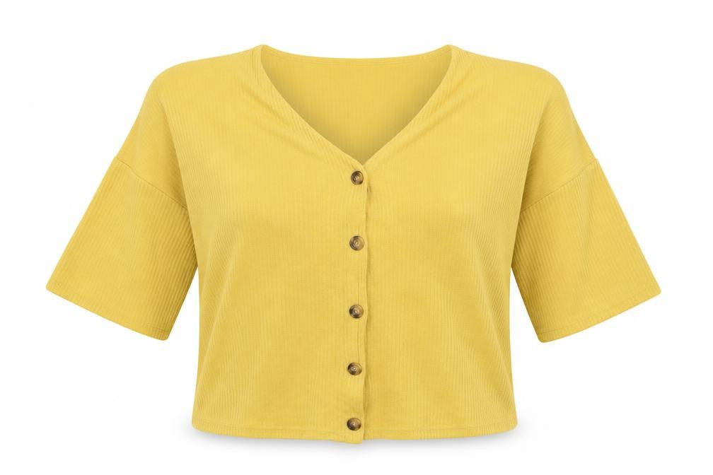 Womens UK Size M New Look Yellow Cardigan Jumper