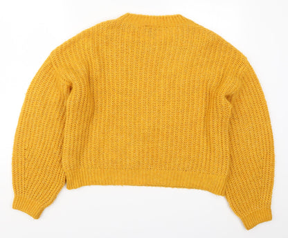 Womens UK Size S New Look Orange Pullover Jumper
