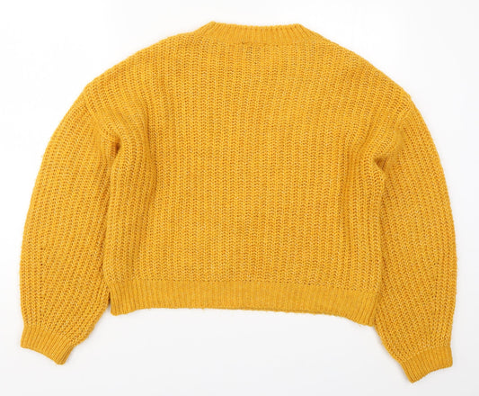 Womens UK Size S New Look Orange Pullover Jumper