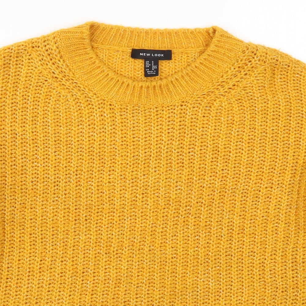 Womens UK Size S New Look Orange Pullover Jumper