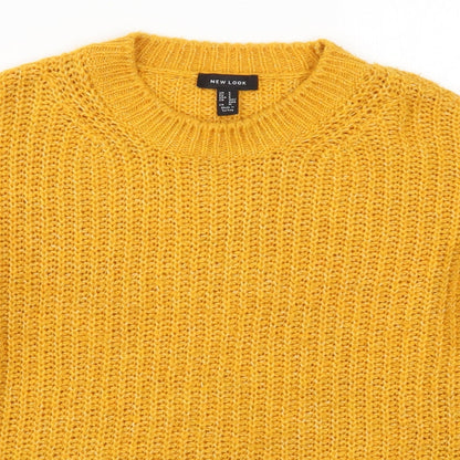 Womens UK Size S New Look Orange Pullover Jumper