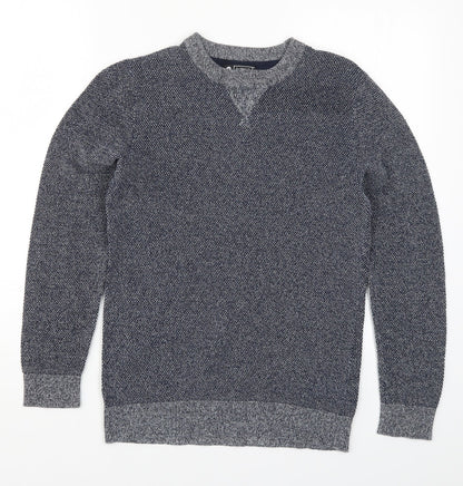 Avenue Mens Blue  Knit Pullover Jumper Size S