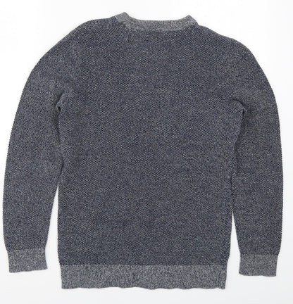 Avenue Mens Blue  Knit Pullover Jumper Size S