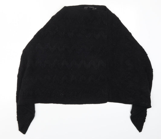 George Womens Black  Knit Jacket Poncho Size S  - Cable Knit
