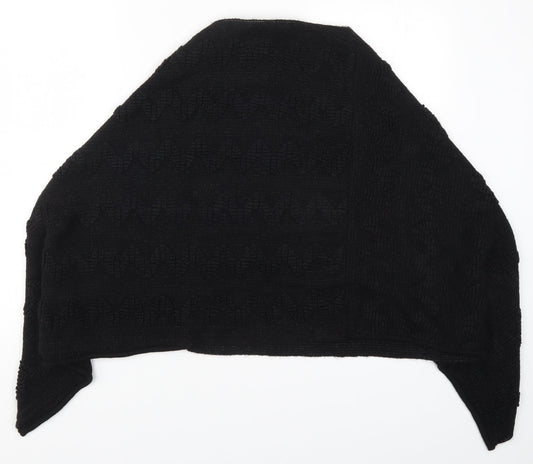 George Womens Black  Knit Jacket Poncho Size S  - Cable Knit