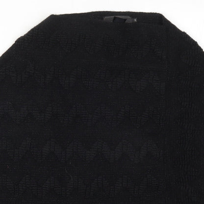 George Womens Black  Knit Jacket Poncho Size S  - Cable Knit