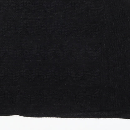 George Womens Black  Knit Jacket Poncho Size S  - Cable Knit