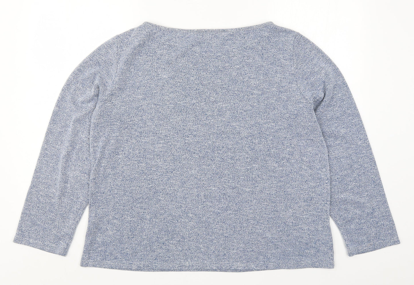 Womens UK Size 2XL Zanzea Blue Basic T-Shirt