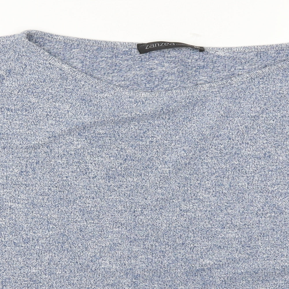 Womens UK Size 2XL Zanzea Blue Basic T-Shirt