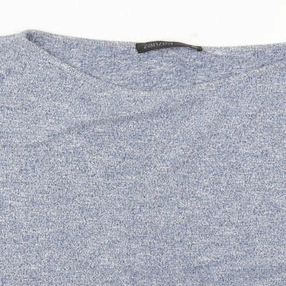 Womens UK Size 2XL Zanzea Blue Basic T-Shirt