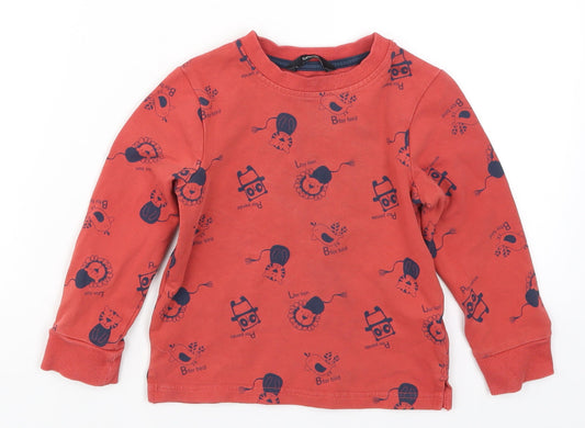 George Boys Red   Pullover Sweatshirt Size 2-3 Years  - Animals