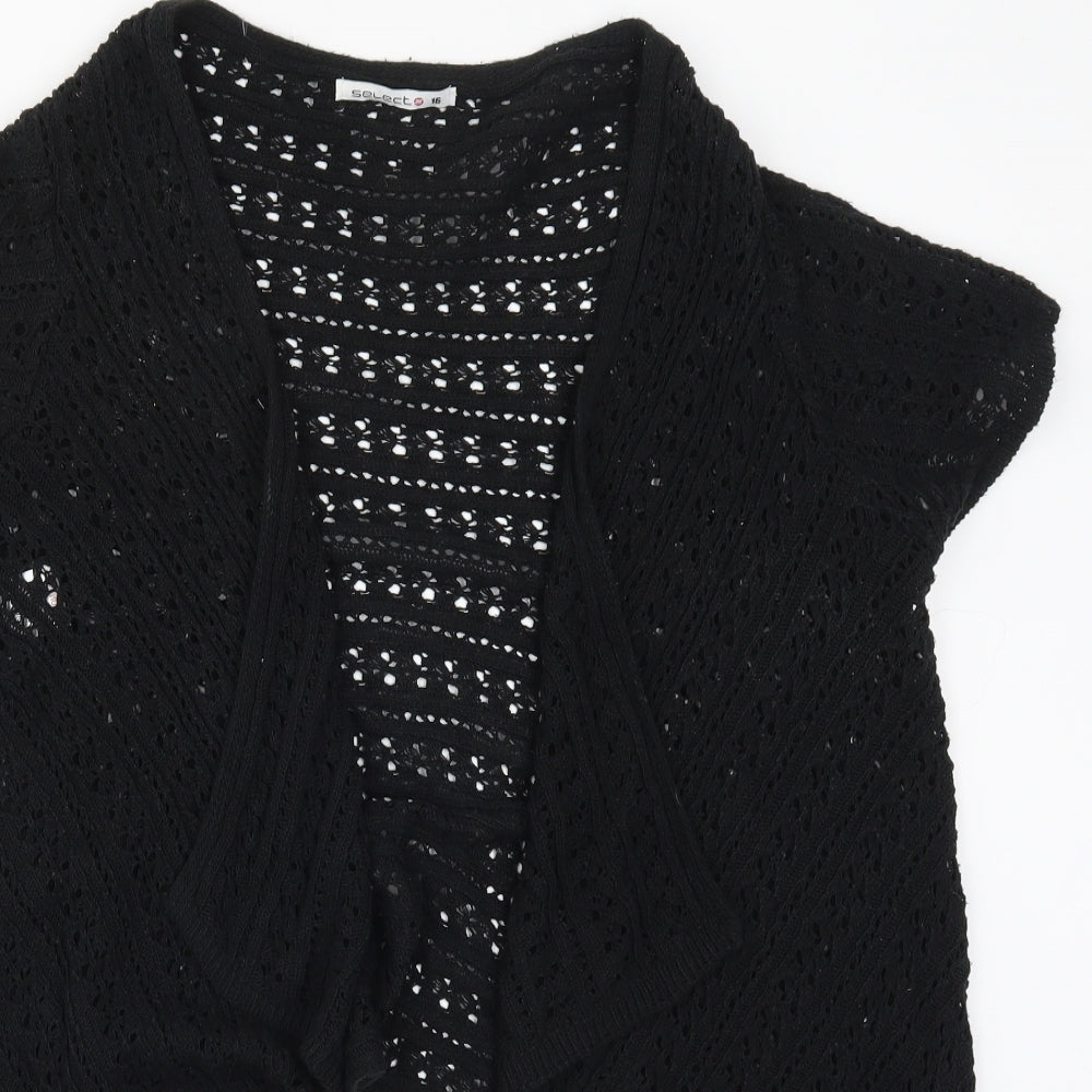 Womens UK Size 16 Select Black Cardigan Jumper