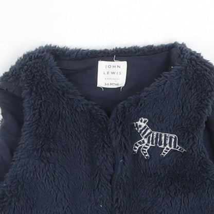 John Lewis Baby Blue   Jacket  Size 3-6 Months  - Zebra