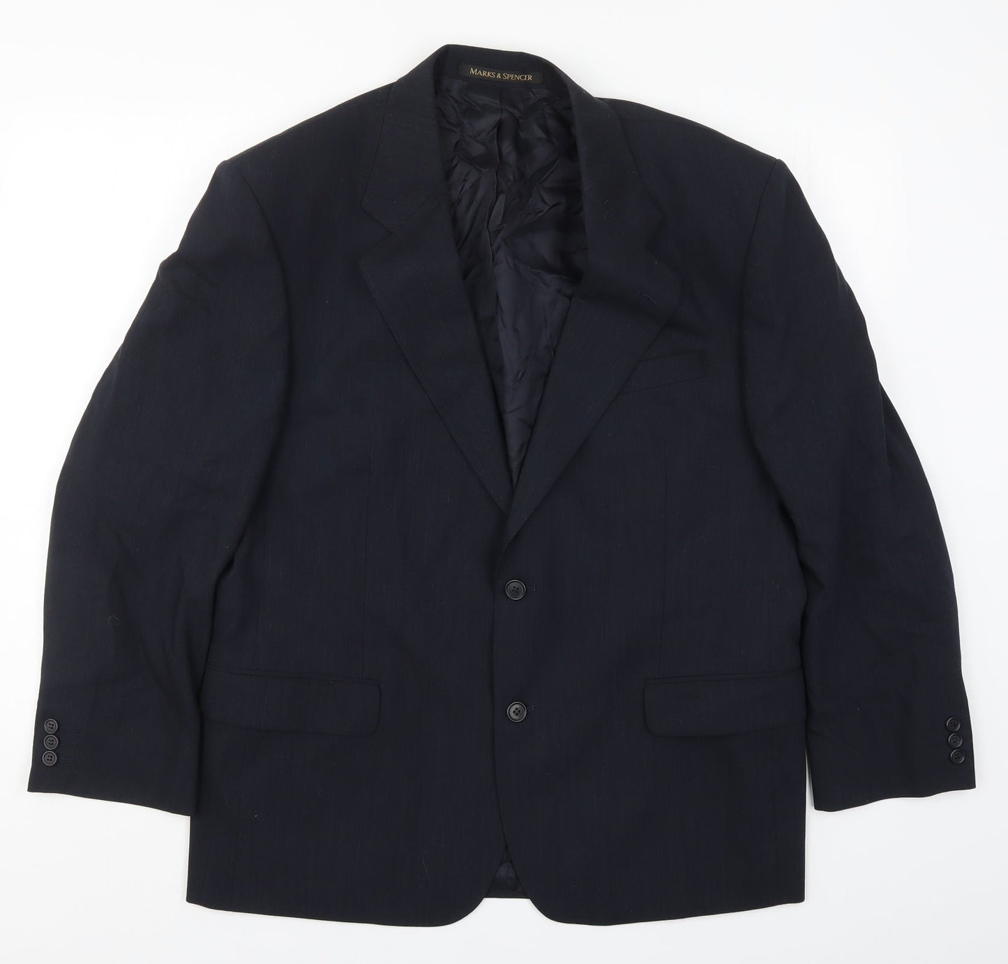 Mens UK Size 42 Marks and Spencer Regular Blue Suit Jacket