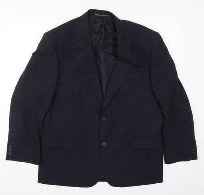 Mens UK Size 42 Marks and Spencer Regular Blue Suit Jacket