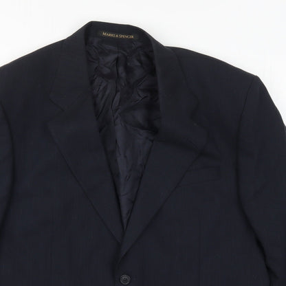 Mens UK Size 42 Marks and Spencer Regular Blue Suit Jacket