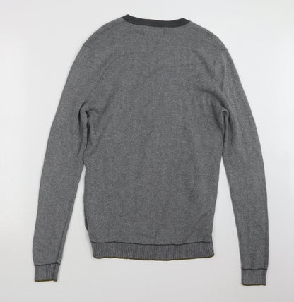 Mason Cinqcent Mens Grey  Knit Pullover Jumper Size S
