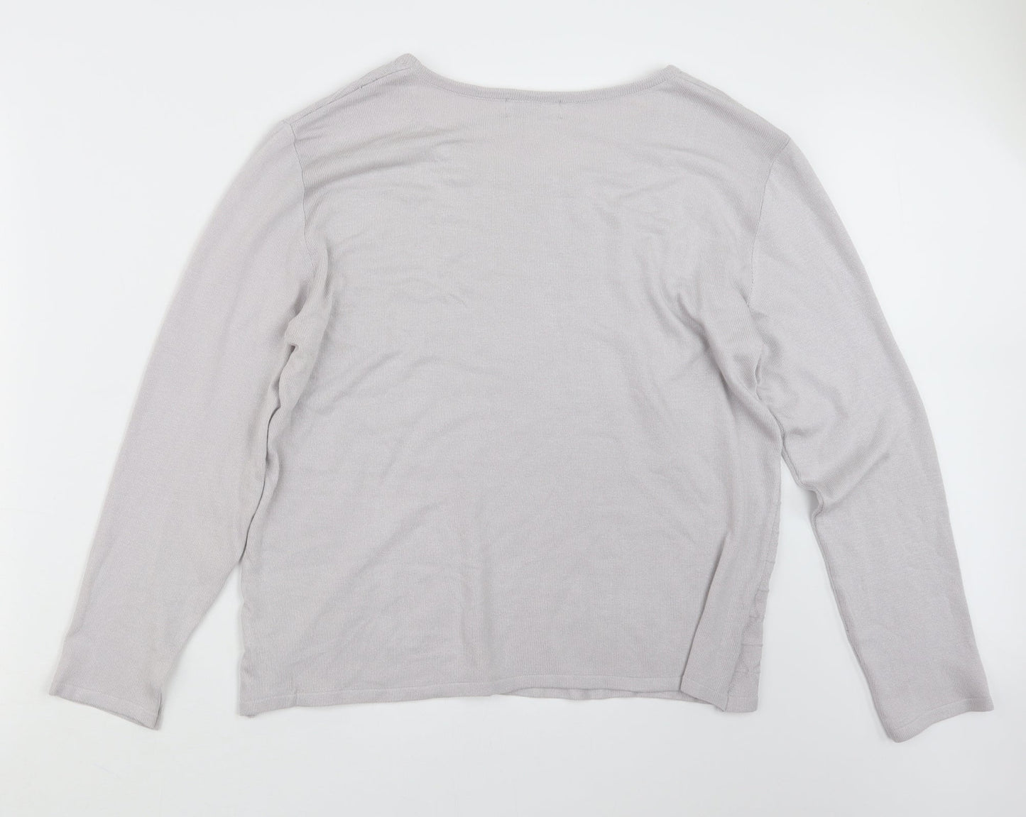 Womens UK Size 16 Afibel Grey Pullover Jumper