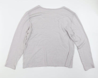 Womens UK Size 16 Afibel Grey Pullover Jumper