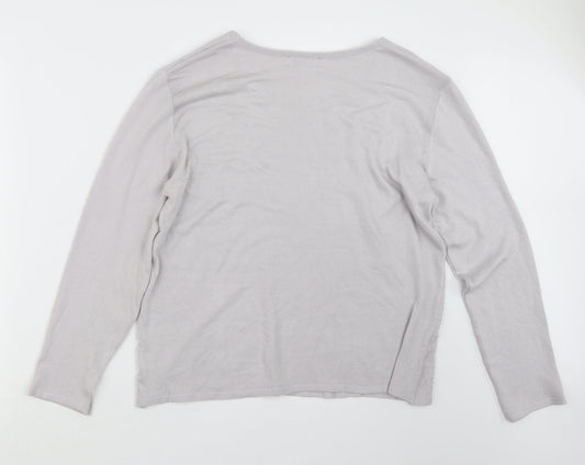Womens UK Size 16 Afibel Grey Pullover Jumper