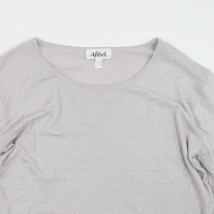 Womens UK Size 16 Afibel Grey Pullover Jumper