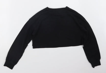 SheIn Girls Black   Pullover Jumper Size 12 Years  - Cropped