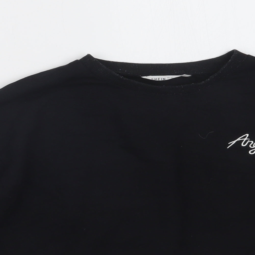 SheIn Girls Black   Pullover Jumper Size 12 Years  - Cropped