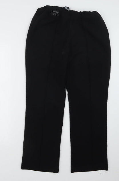 Womens UK Size 12 Mia Moda Regular Fit  Black Trousers