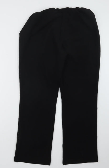 Womens UK Size 12 Mia Moda Regular Fit  Black Trousers