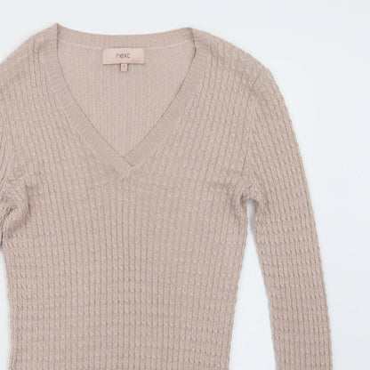 Womens UK Size 8 NEXT Beige Pullover Jumper