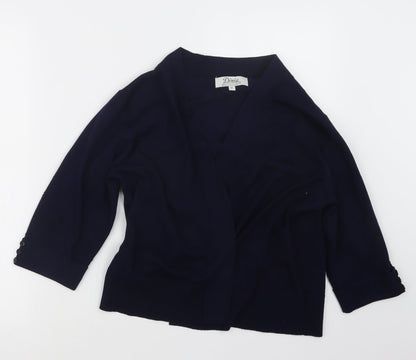 Womens UK Size M Dixie Blue Cardigan Jumper
