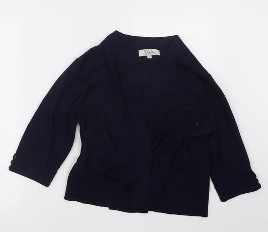 Dixie  Womens Blue  Knit Cardigan Jumper Size M