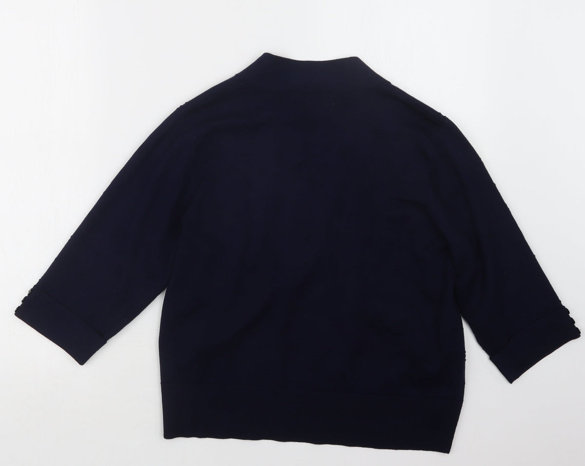 Womens UK Size M Dixie Blue Cardigan Jumper
