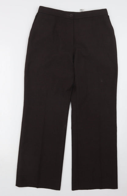 Womens UK Size 12 Marks and Spencer Regular Fit  Brown Trousers