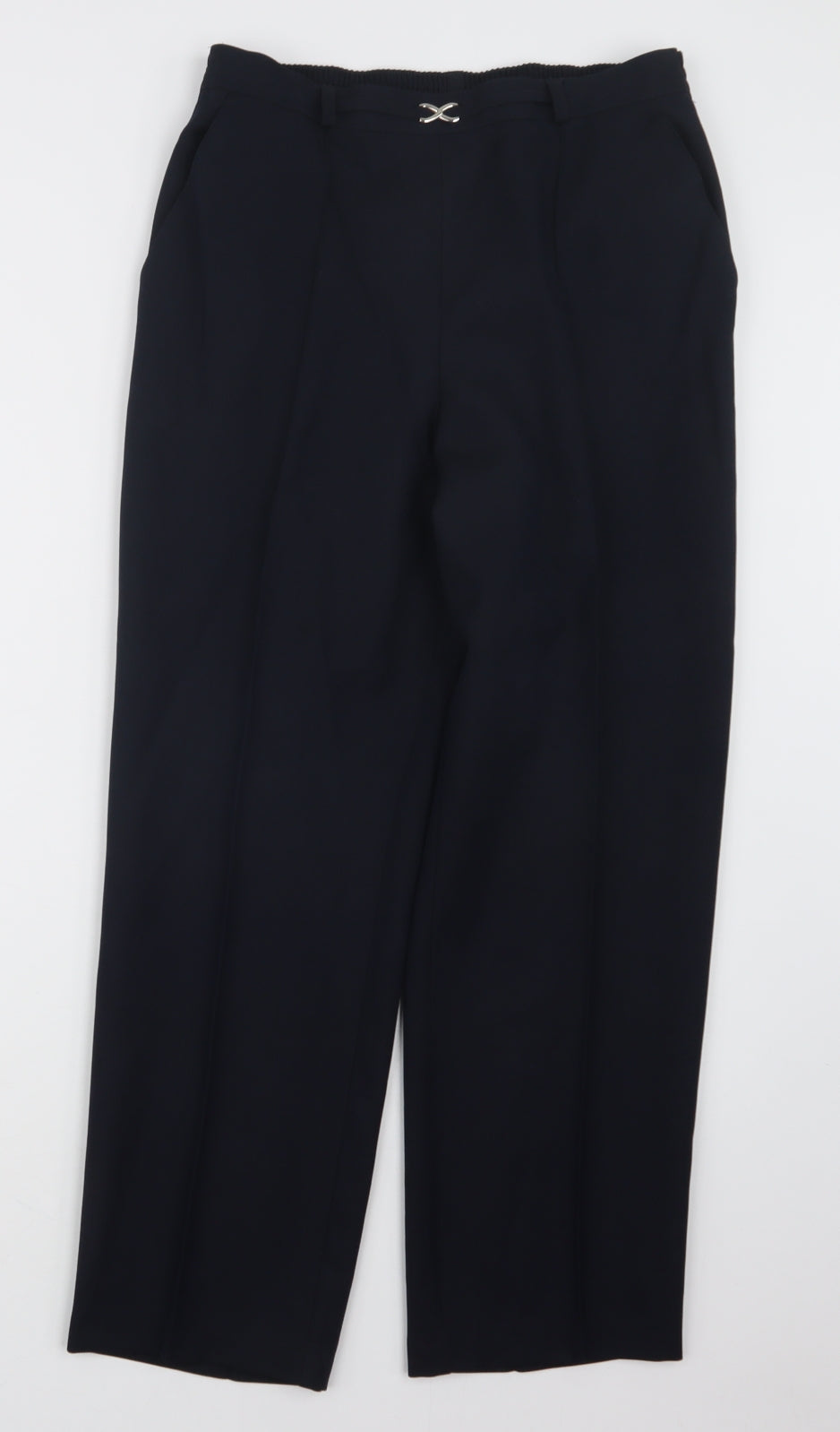 Womens UK Size 10 Marks and Spencer Regular Fit  Blue Trousers