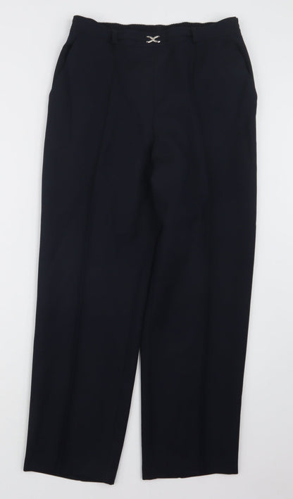 Womens UK Size 10 Marks and Spencer Regular Fit  Blue Trousers