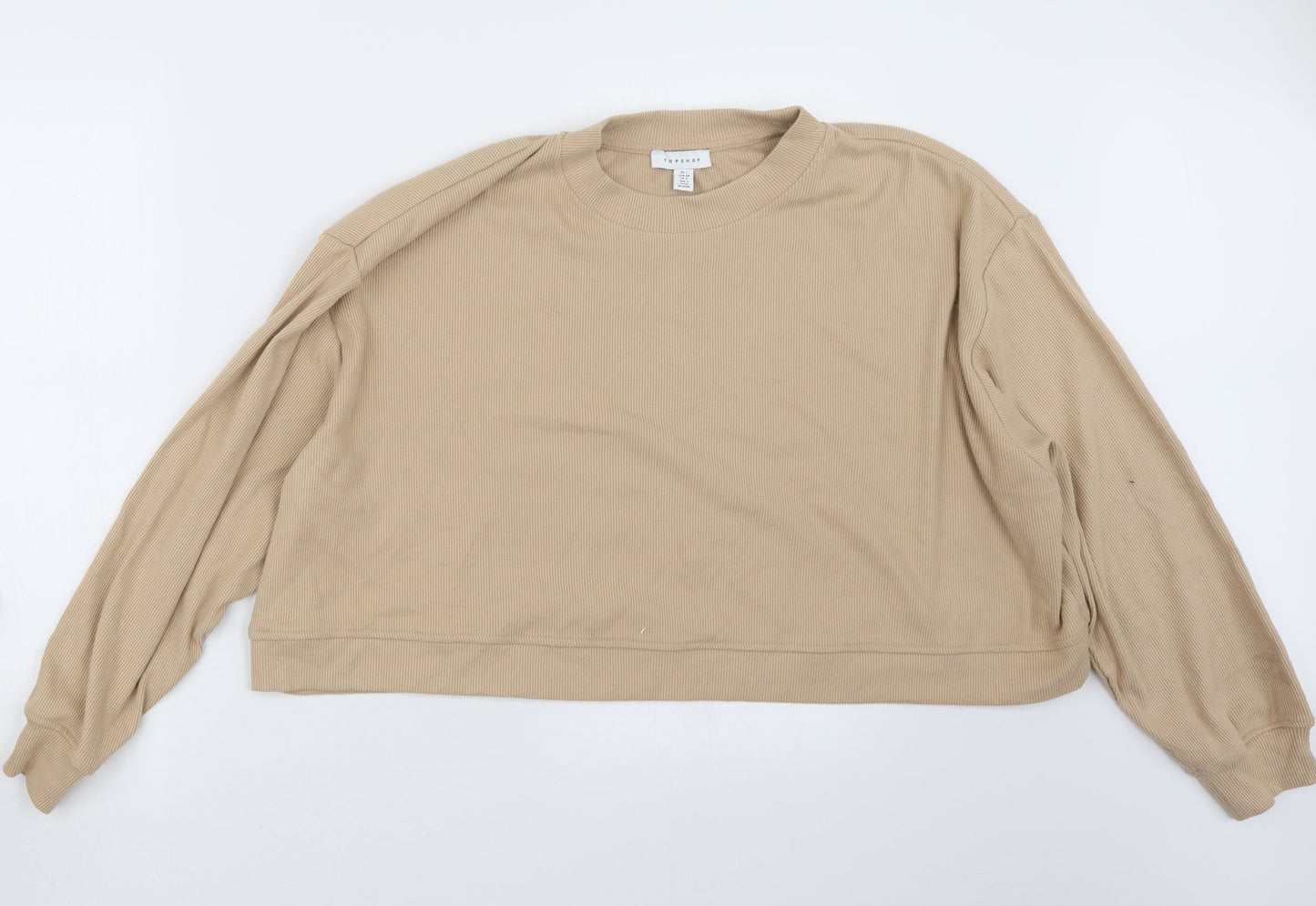 Womens UK Size L Topshop Beige Pullover Jumper